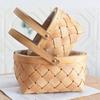 Цветочная корзина Древесная щепа Портативная Ротанговая Бамбуковая корзина Плетеная Пасторальное украшение Цветочная композиция Горшок для комнатных растений Имитация Цветочная корзина Украшение
