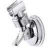 1Pc Adjustable Strong Suction Cup Shower Rack No Drill Removable Shower Head Bracket Silver Bathroom Nozzle Fixed Base