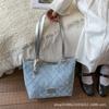 Новая мятная сумка-тоут женская летняя рабочая сумка для поездок на работу модная джинсово-синяя портативная на плечо подмышку