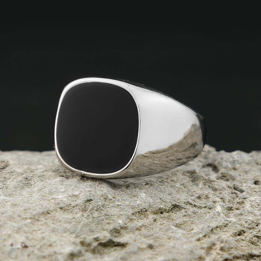 Панк Романтическое виниловое кольцо для мужчин и женщин Пара Свадебные украшения Гладкие кольца из нержавеющей стали Хип-хоп вечеринка Модные украшения Подарки