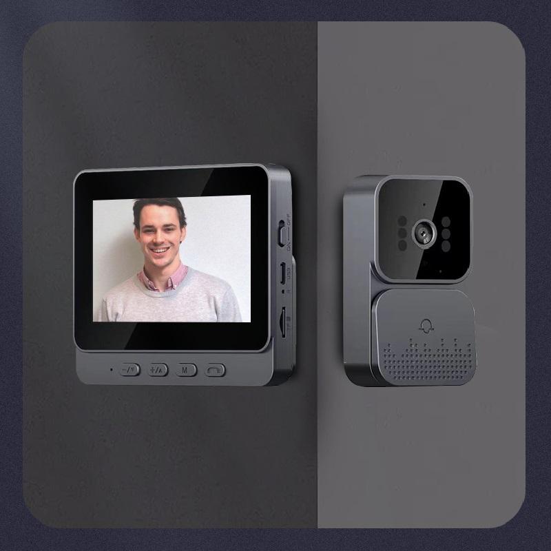 Интеллектуальный беспроводной видеодомофон с 4,3-дюймовым дисплеем 2.4G для дома с высоким разрешением, ночным видением, видеоголосовым домофоном, мониторингом