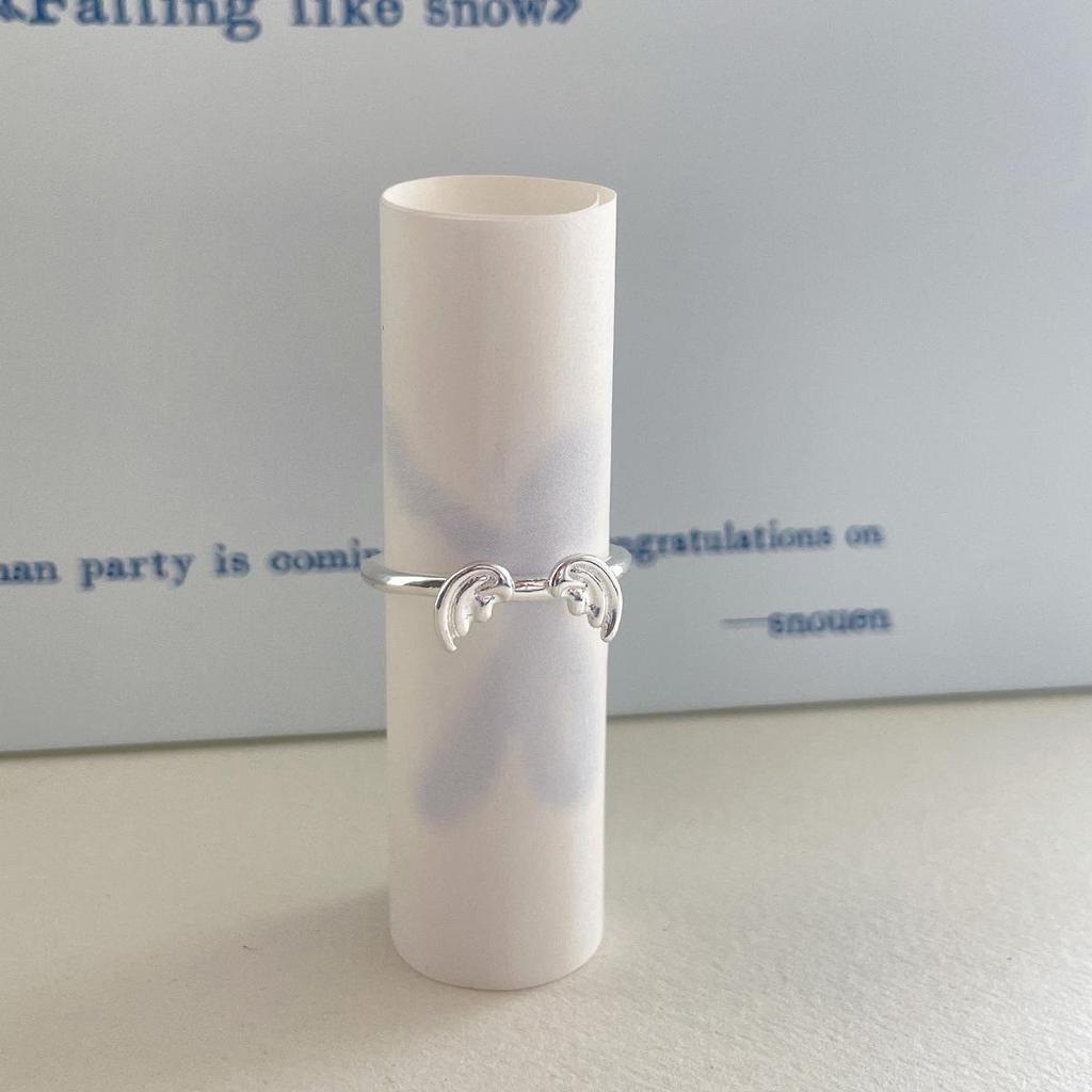 Кольцо «Сладкие Ангельские Крылья и Звезда»: Стильное открывающееся женское кольцо на указательный палец