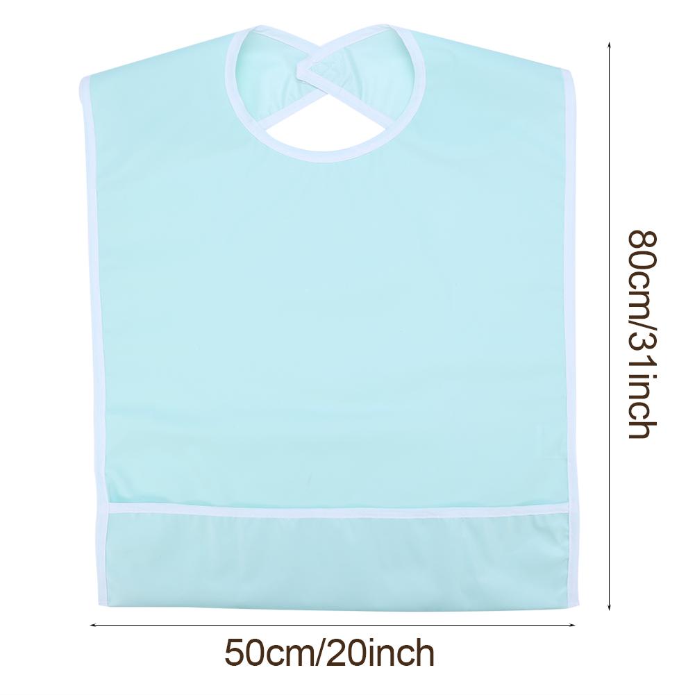 Водонепроницаемый нагрудник для еды для взрослых и пожилых людей, защитная одежда, обеденная помощь (Светло-зеленый)