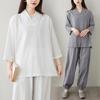 Bahor/Yoz Xitoycha Retro Uy Kiyimi: Zen Choy va Tay Chi Kostyumi