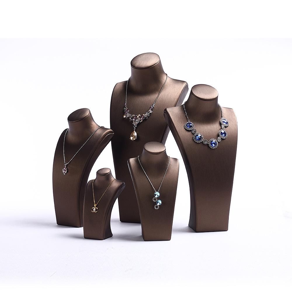 Blue Mannequin Neck Display Stand for Jewelry and Pendant Storage