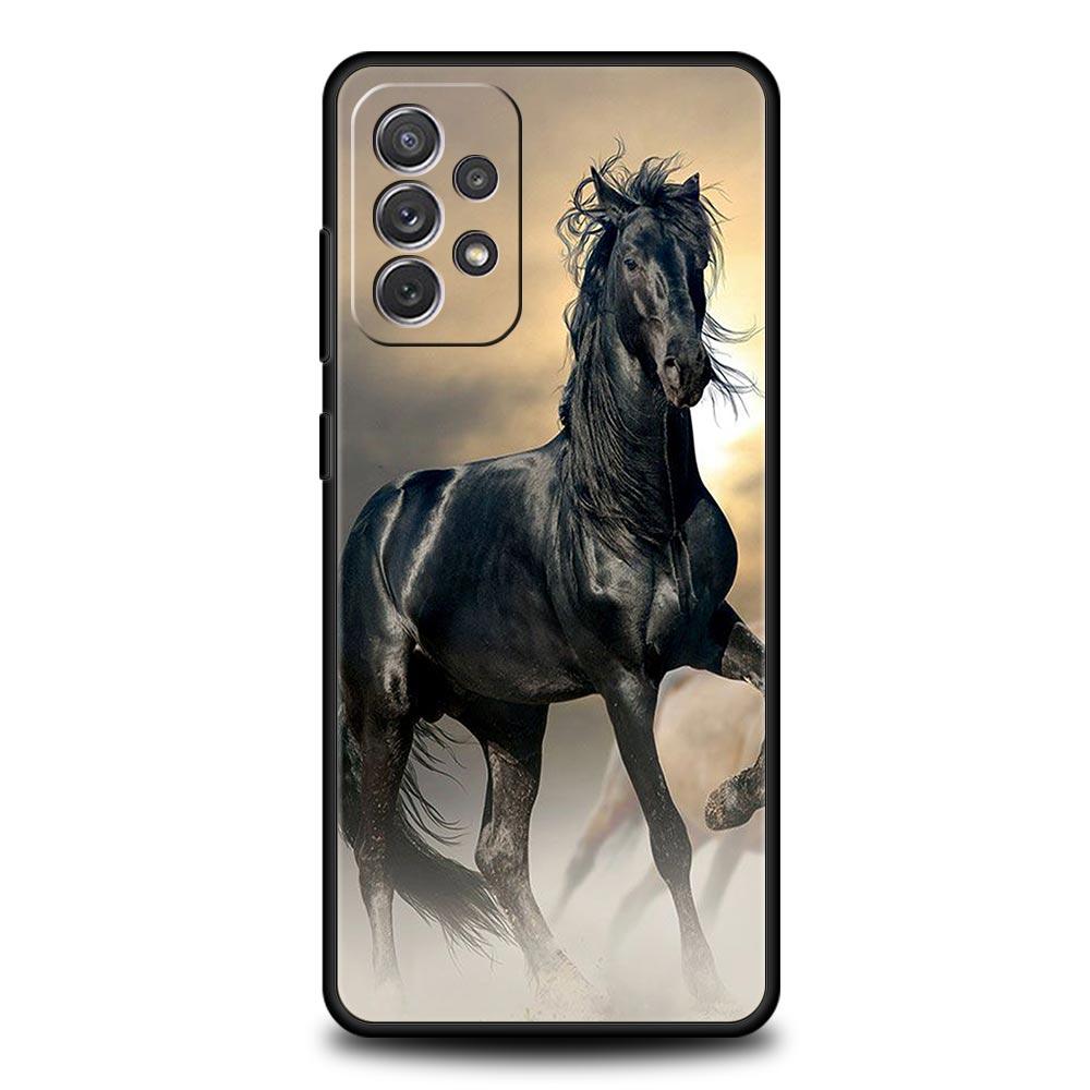 Чехол для телефона с изображением бегущей лошади для Samsung Galaxy A55 A53 A51 A35 A33 5G A31 A25 A23 A21s A15 A13 A73 A71 A05s A03s S8 S9