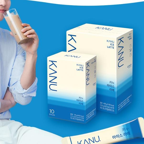 Kanu Ice Latte – 30 Sticks | Korean Instant Iced Coffee Mix | Creamy & Refreshing