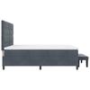 Box Spring Bed with Headboard Dark Gray 200 x 180 cm Velvet