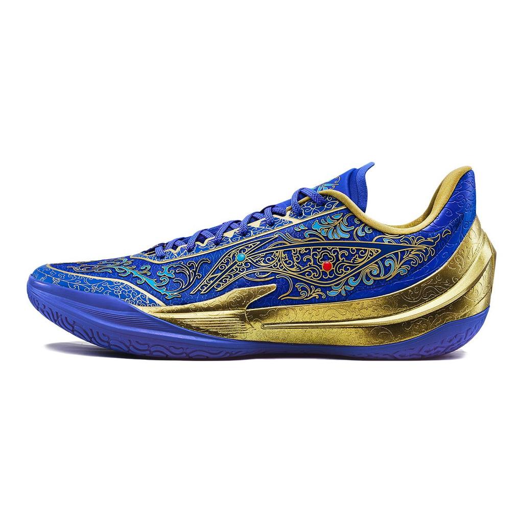 Li Ning Blade 5 V2 Амортизирующие Нескользящие Дышащие Низкие Баскетбольные Кроссовки Мужские Синие ABAV061-3