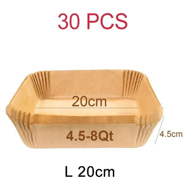 30/50 шт. принадлежности для выпечки, большие прочные квадратные и круглые принадлежности и инструменты для выпечки, кухонные принадлежности, аксессуары для фритюрницы