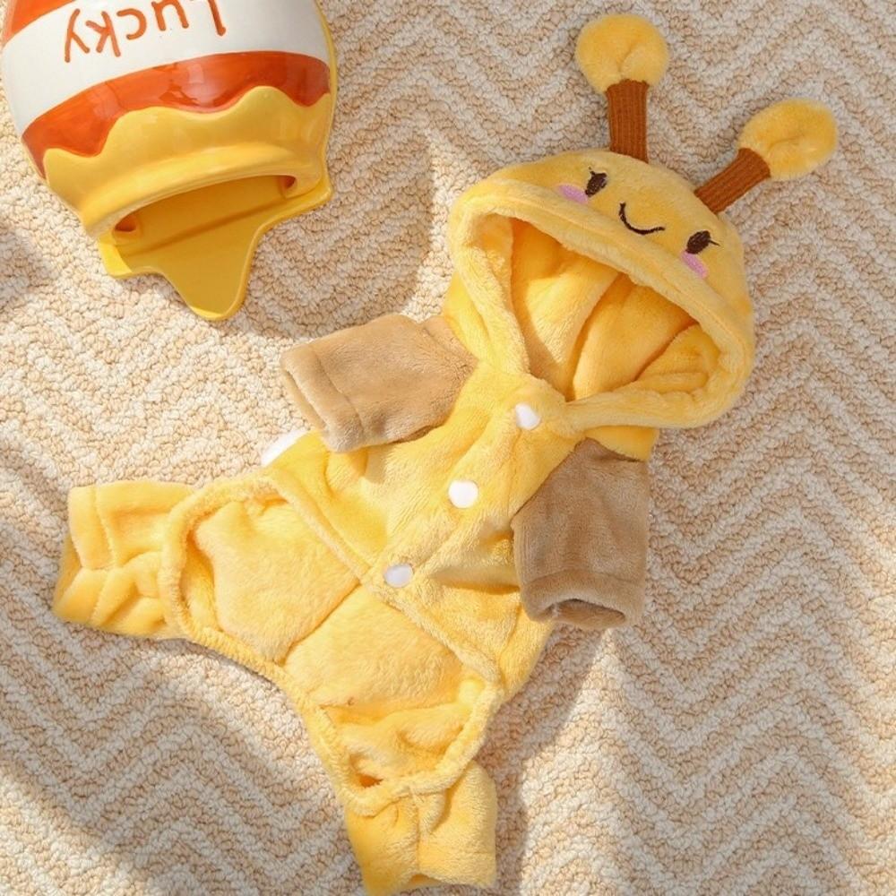 Windproof Dog Fleece Hoodies Warm Dog Four-Legged Clothes Winter Pet Clothes  for Pet Dogs Cats