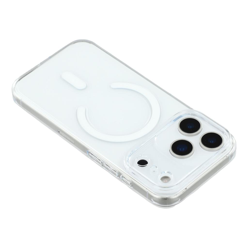 JAUCASE For iPhone 17 Pro Case Compatible with MagSafe Clear PC Phone Cover with AI Touch Control Button