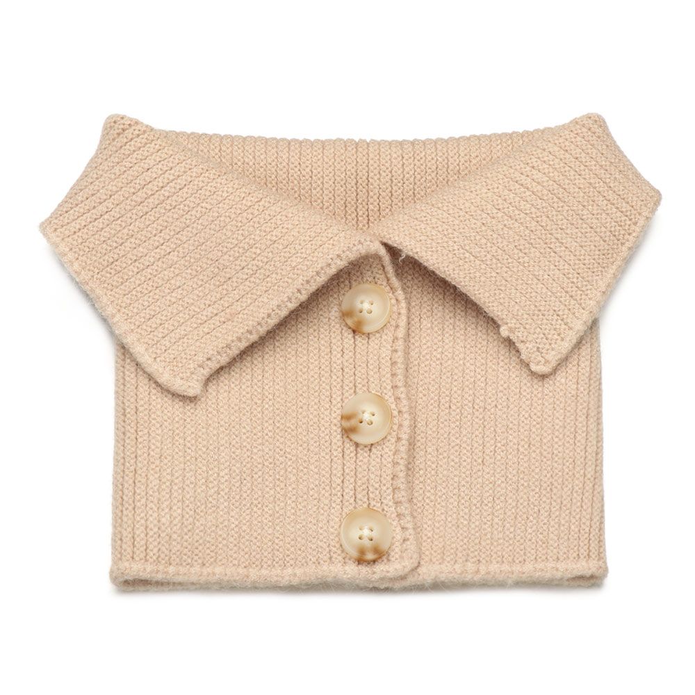 Женский ветрозащитный теплый шарф с пуговицами, защита шеи, водолазка, вязаный искусственный воротник