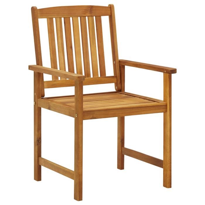 Maison Exclusive - Chaises de jardin avec coussins lot de 8 Bois d'acacia solide