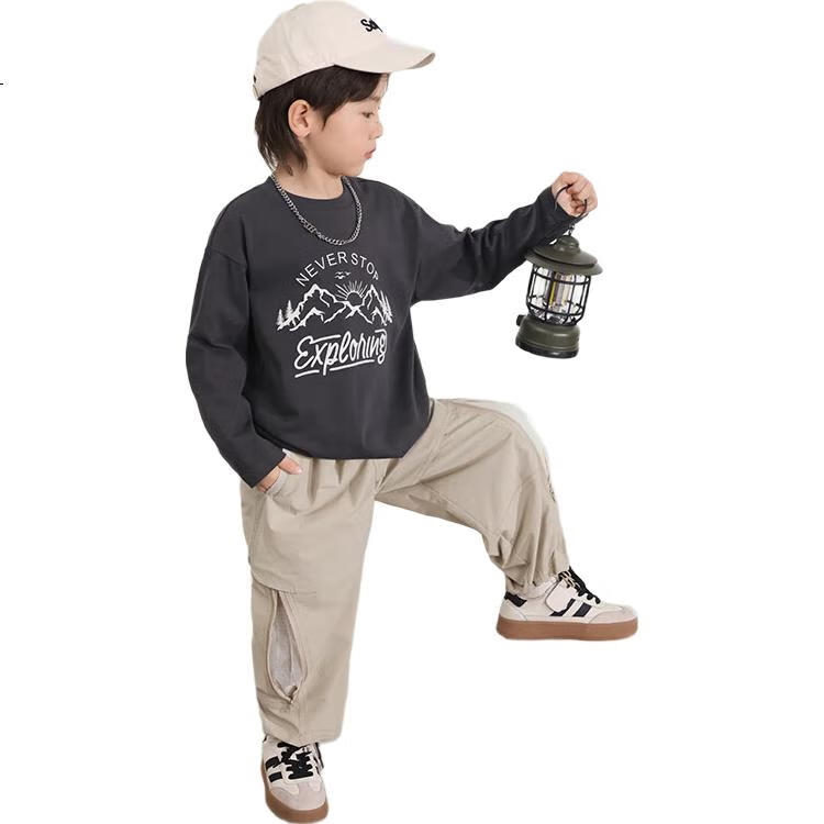 LUSON Chen Da Zhu Boys' Outdoor Quick-Dry Cargo Pants, 2025 Spring And Autumn New Style Trendy Long Pants, Children's Trousers