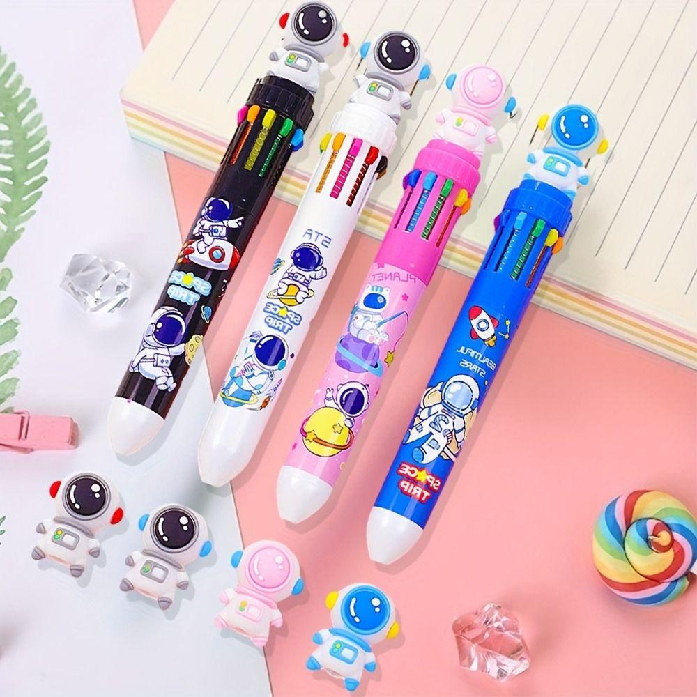 Astronaut 10 Colors Ballpoint Pen Multifunctional Multicolored Pen  Student Stationery