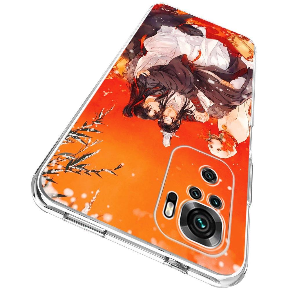 Квадратный прозрачный чехол для телефона Xiaomi Redmi Note 12 11 9S 9 8 10 Pro + 7 8T 9C 9A 8A K40 игровой чехол Mo Dao Zu Shi Wei Wuxian Anime