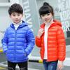 Children Autumn Winter   Down Jackets  4-12 Years Boys Girls Thin Warm Outerwear Children Clothes Hooded Zipper Coats