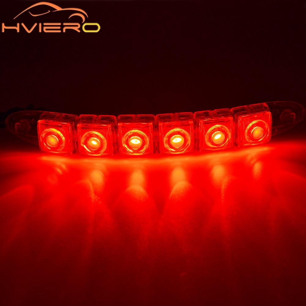 1pcs Waterproof Multi Colors DRL Light Cars Autos Decorative Flexible Daytime Running 6LED Car Driving Strip Styling Headlights