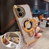 Блестящий чехол для телефона с 4-точечной подставкой против падения для Honor 600 Lite 400 Smart 500 200 300 100 90 80 70 50 Pro, магнитный мягкий чехол
