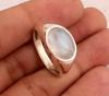 Кольцо с лунным камнем, ювелирные изделия ручной работы из стерлингового серебра 925 пробы. Кольцо с камнем, кольцо-пасьянс, обручальное кольцо, сплошное кольцо