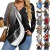 Womens Plus Size Long Sleeve Shirts  V Neck Tunic Tops Basic Loose Fit Tee Tops