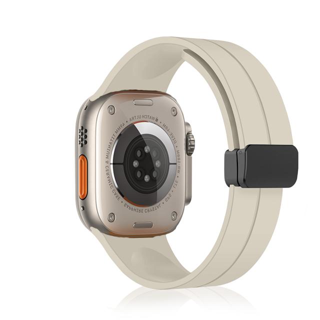 Strap For Apple watch ultra 3 2 band 44mm 45mm 49mm 40mm 41mm 46mm Magnetic Silicone Bracelet correa iWatch Series 8 se 9 10 11