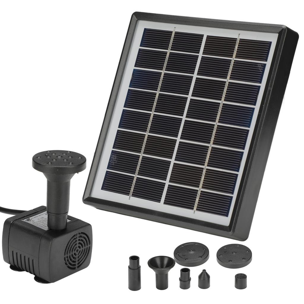 Солнечный насос для фонтана Энергосберегающий Высокоэффективный Черный Солнечный фонтан для Сада Птичьей поилки Маленький