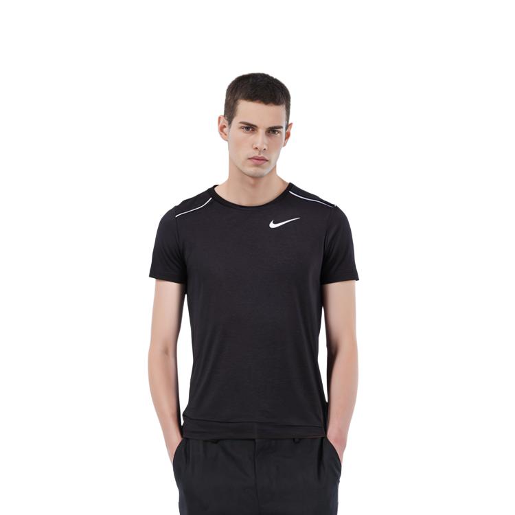 Nike Мужская футболка для бега Черная CU0327-010