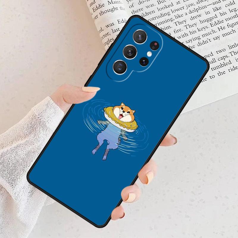 Funny Shiba Inu Phone Case For Samsung Galaxy S25 S23 S30 S8 S21 S20 FE S24 S22 Note 10 20 Plus lite Ultra