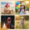 Children's Sun Protection Hat - Boys' Wide-Brimmed Sunshade Fishing Hat - Girls' Summer Uv Protection Neck Scarf Cap - Sun Hat