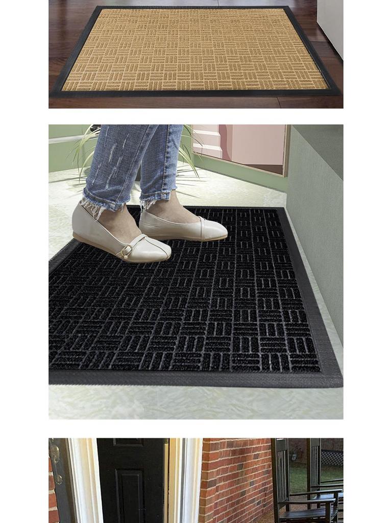 Полосатый полипропиленовый резиновый коврик для входа в дом - противоскользящий входной коврик для дома