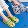 Bathroom Slippers Women Leaking Sandals Cheese Slides Summer Eva Shoes for Men Soft Anti-Slip Flip Flops Couples Indoor Slipper
