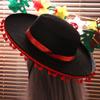 Шляпы Mexican Sombrero с широкими полями Костюмы Шляпа в испанском стиле с помпоном Подарок на фестиваль