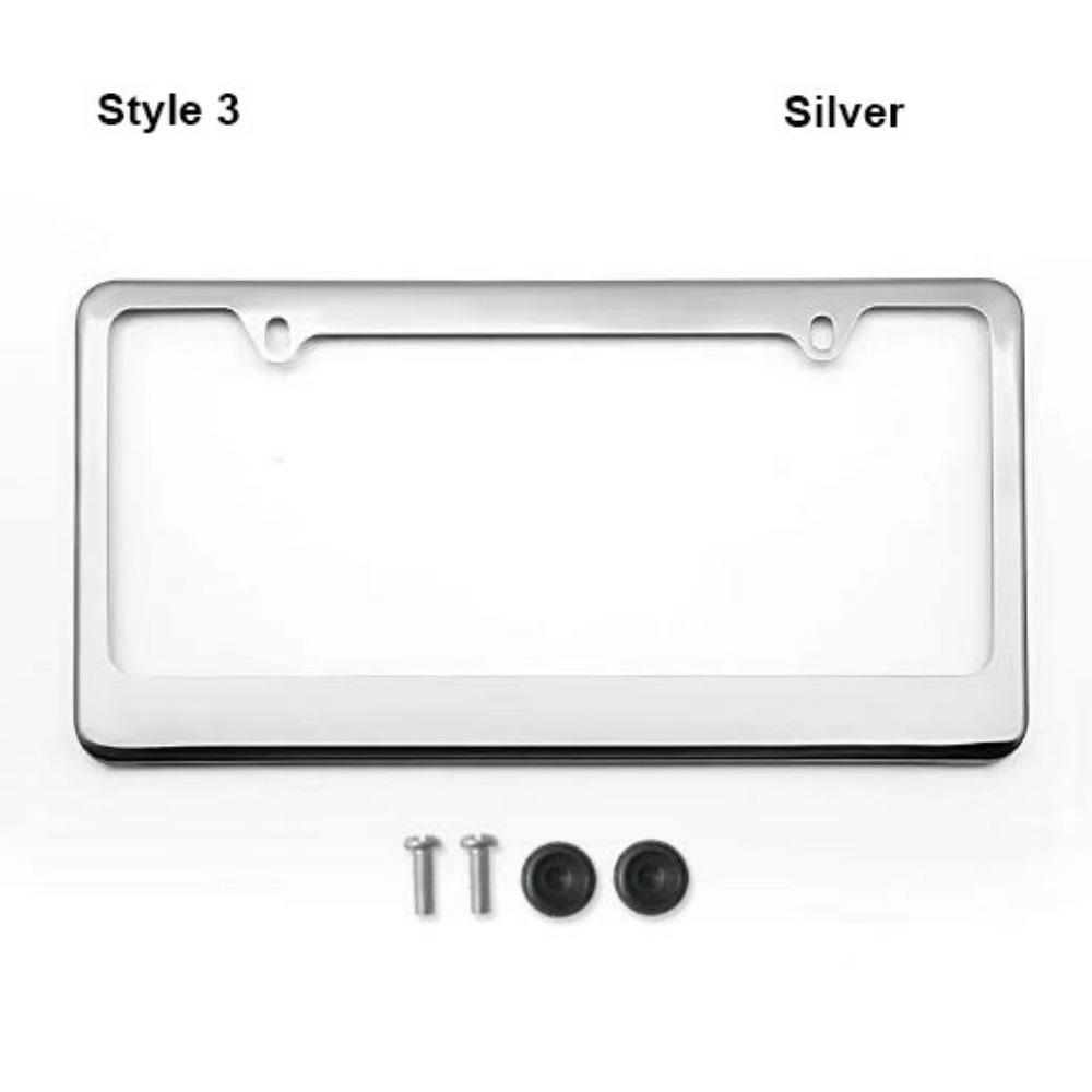 Stainless Steel Protecting License Plates 2 Hole License Plate Frame License Plate Cover