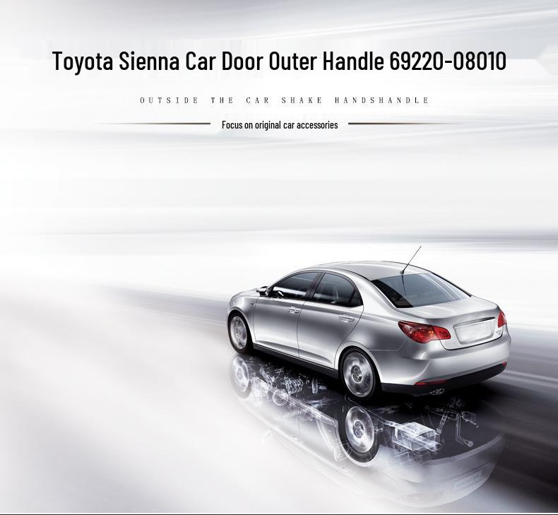 69210-08010: Наружная ручка двери для Toyota Sienna, совместимая с деталью 69220-08010.