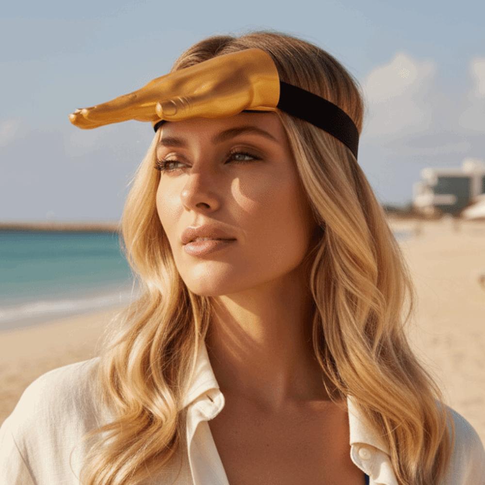 Hair Hoop Palm Sun Visor Headband PLA Sun Protection Quirky Hairband Funny Hand Sun Hat Children