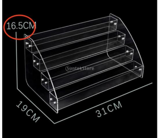Acrylic Visit Carte Bureau Storage Shelf Multicile Library Display for