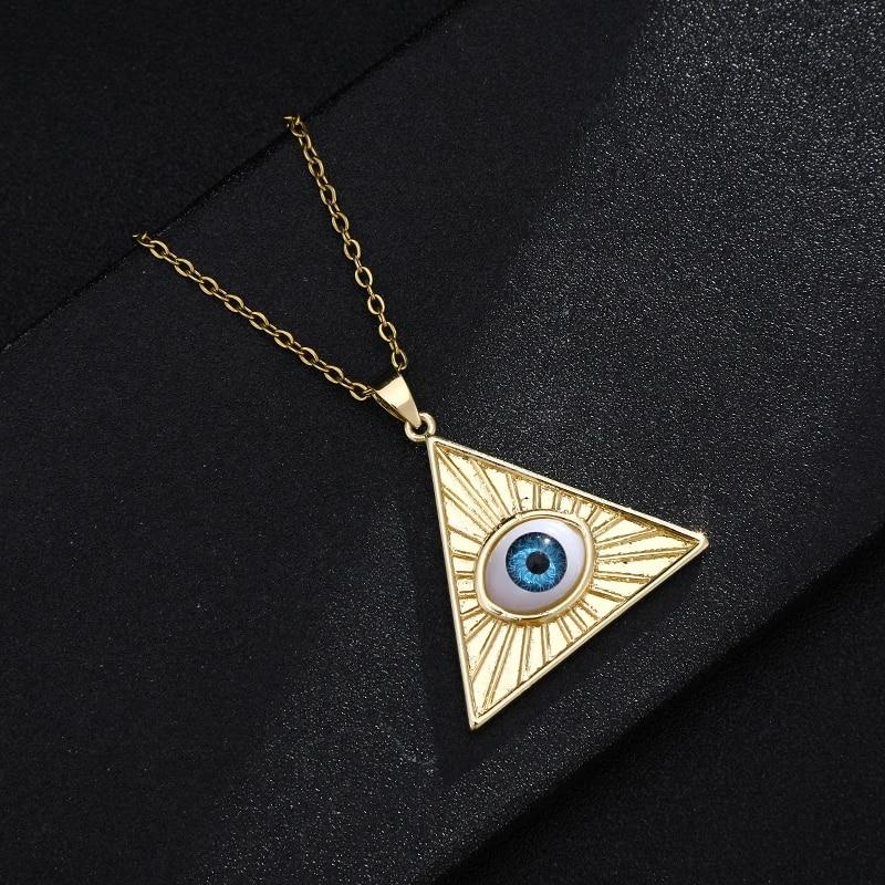 Модное турецкое ожерелье Lucky Evil Eye, женское 8 стилей, голубые глаза, женский шарм, модное эмалированное ожерелье в форме сердца в форме пальмы, ювелирные изделия