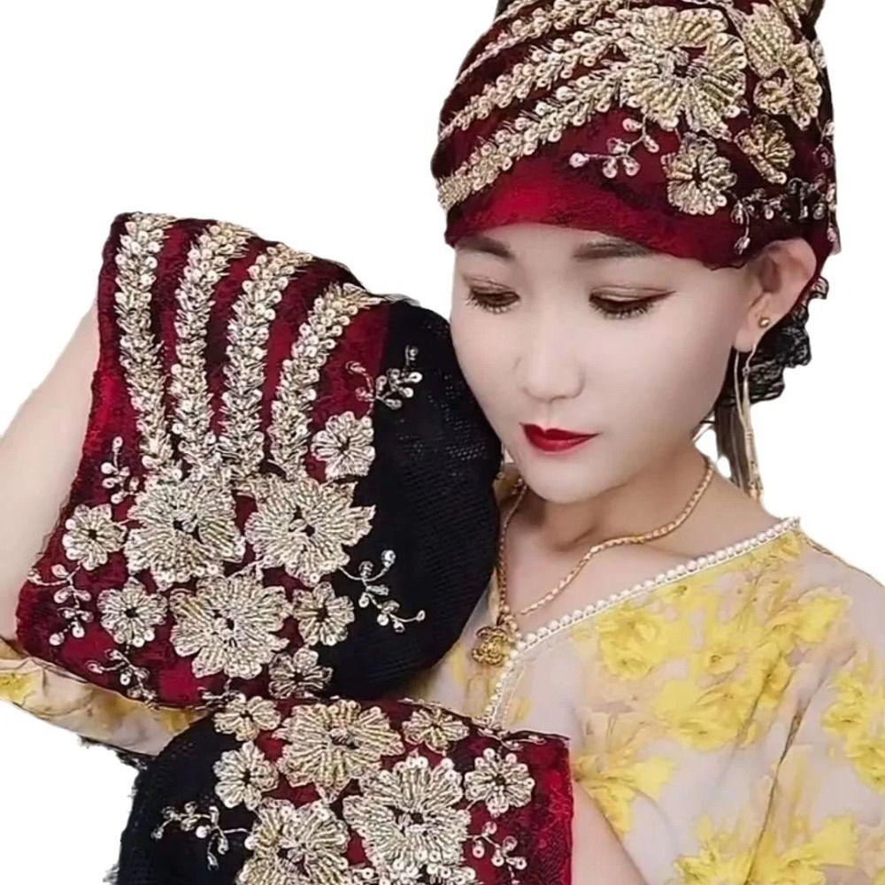 Cotton Muslim Headpiece Soild Color Turban Fashion Muslim Headscarf Cap Women