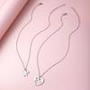 2 Pcs/Set Stainless Steel Heart Puzzle Couple Necklace Fashion Jigsaw Best Friends Brothers Sisters Necklaces Jewelry