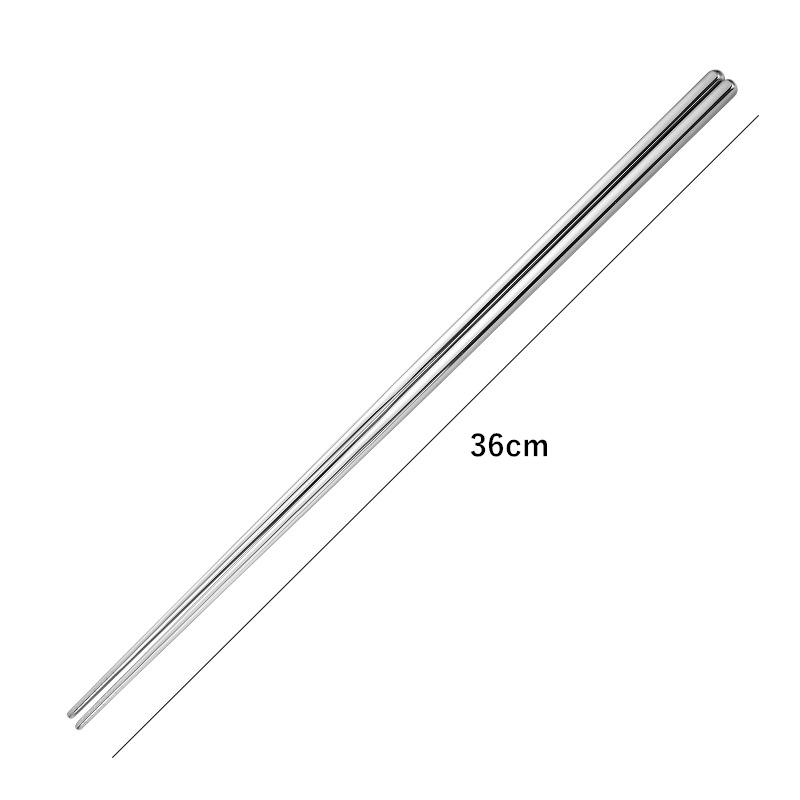 1Pair Stainless Steel Cooking Chopsticks Extra Long Noodles Food Sticks Frying Hot Pot Metal Chinese Chopstick Kitchen Tableware