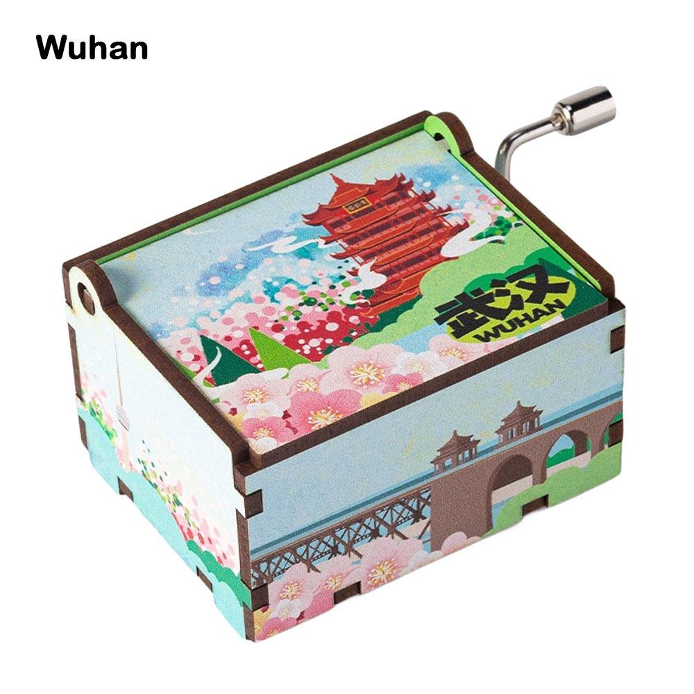 Настольное украшение Ручной завод Шкатулка Розовая Музыкальная шкатулка Украшение Музыкальная шкатулка Подарок на День святого Валентина