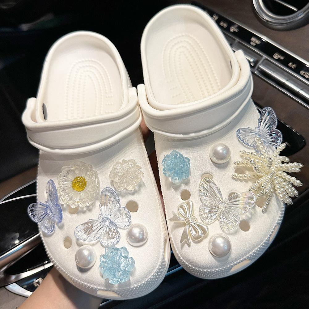 Shoe Charms Decoration Accessories Artificial Crystal Shoe Buckle Decoration Set Kids Party Xmas Gifts