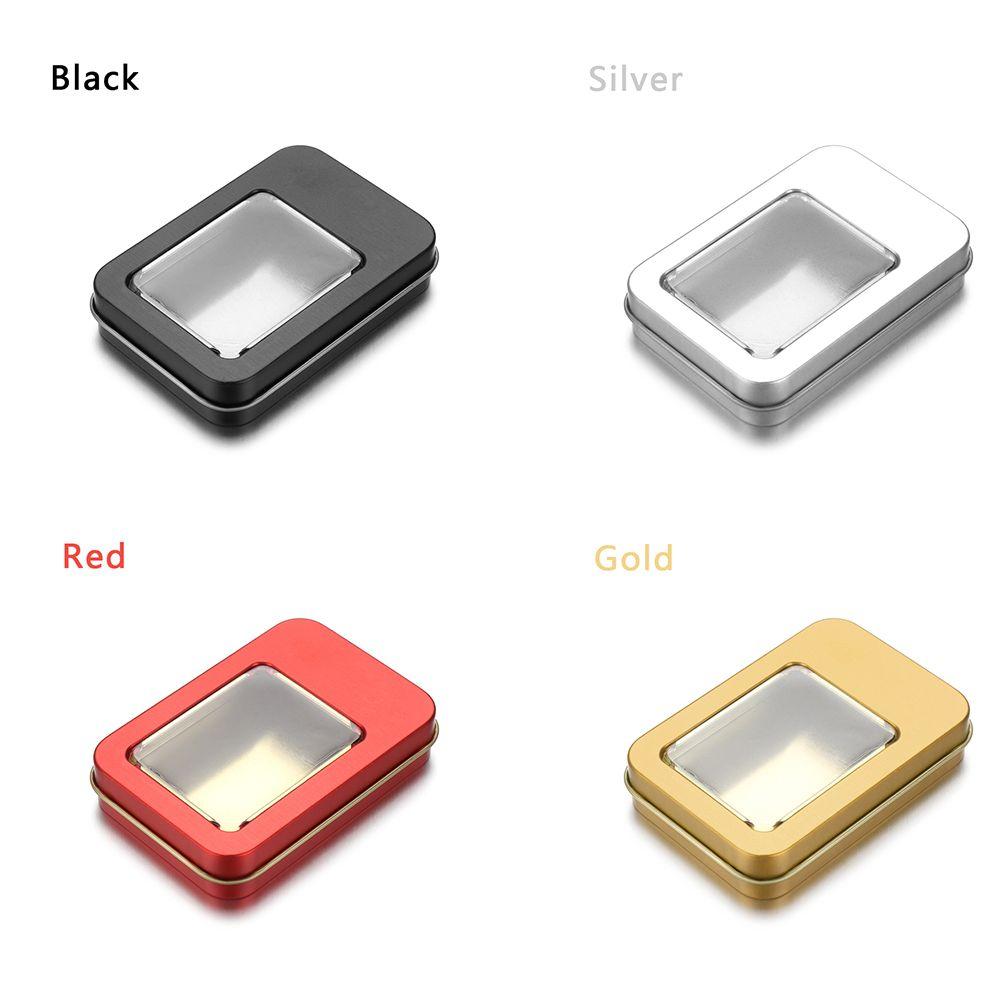 Rectangular Candy Coin Key Storage Boxes Jewelry Dampproof Containers Metal Tin Can Box