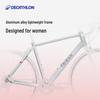Decathlon Snow White Women's Road & Commuter Bike with Dual Brakes