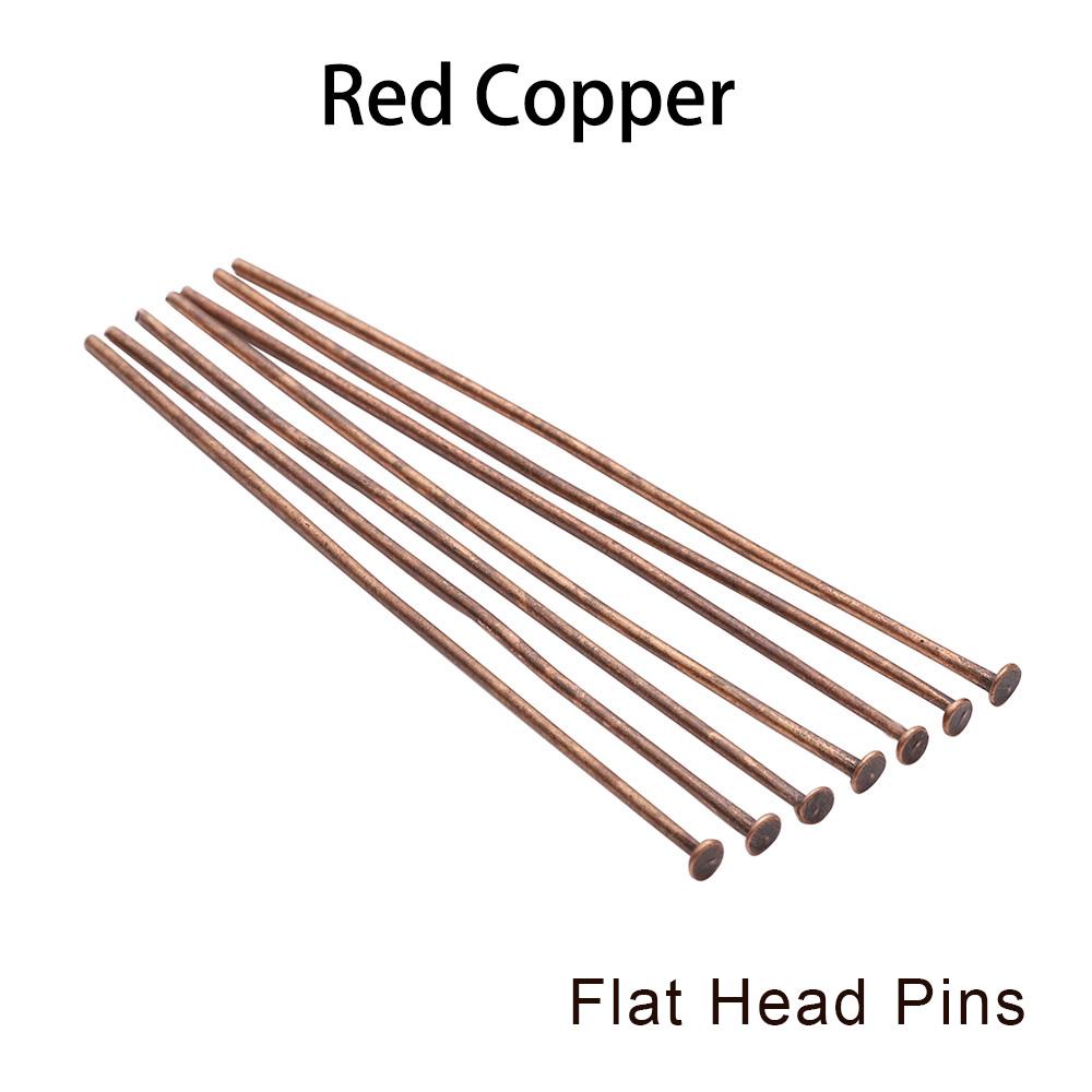 200Pcs/lot 10-50mm Flat Head Ball Head Eye Head Pins Connectors For Necklace Pendant DIY Jewelry Making Accessories Supplies