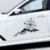 1 пара автомобильных наклеек с горным компасом, наклейки для стайлинга автомобилей, наклейки для тела, Декор, аксессуары