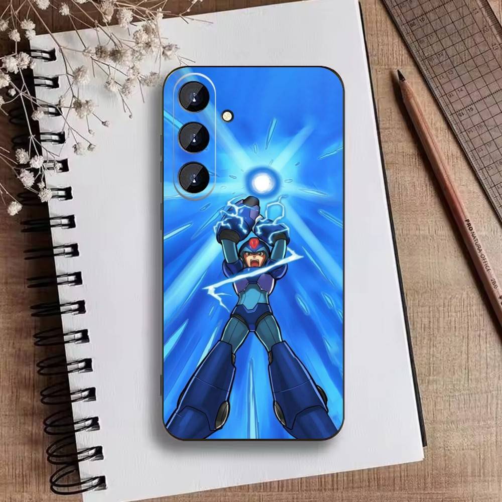 Чехол для телефона H-Mega Man Anime для Samsung Galaxy A73, A21s, A22, A31, A52, A53, A71, A41, Мягкий черный корпус