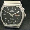 Б/У ORIENT AUTOMATIC JAPAN 46943 МУЖСКИЕ ЧАСЫ DAY&DATE ЧЕРНОГО ЦИФЕРБЛАТА A432322-2 R111-a432322